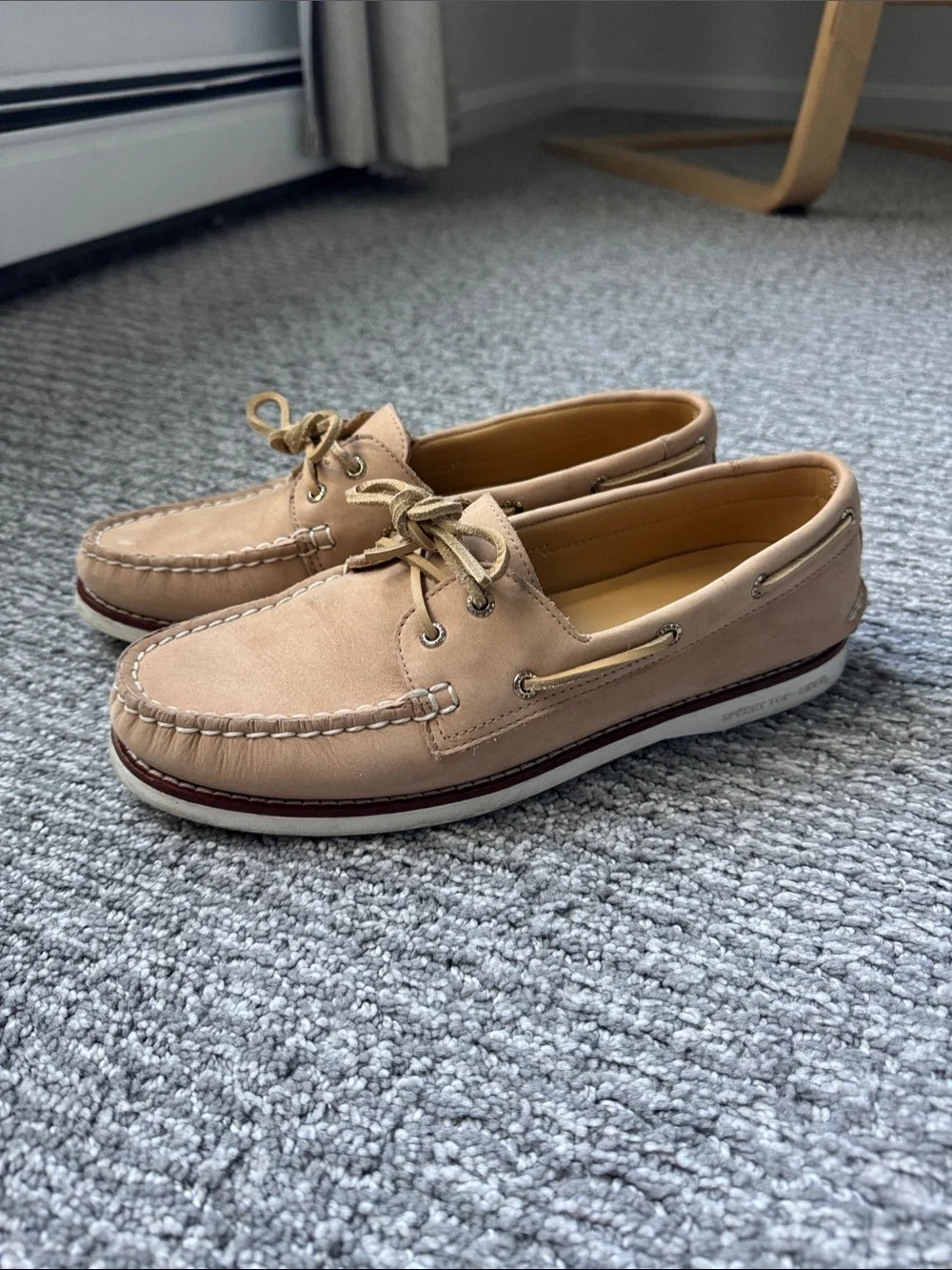 Sperry Women's Light Tan Leather Boat Shoes. Gold Cup edition. Worn twice.